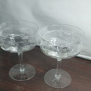 Elegant Clear Glass Coupe Set